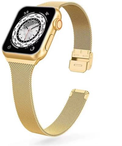 Gouden bandje geschikt voor Apple Watch Series 1/2/3/4/5/6//7/se - Milanees bandje - Metaal - 38/40MM - CHPN