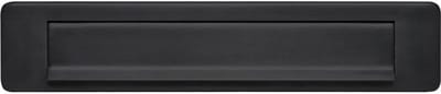 Oxloc Briefplaat RVS Zwart Recht 350X73X8.5mm - 1219636