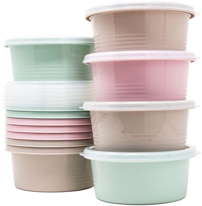 Dailygoods- Voedselcontainers Set van 12 - BPA-vrij - Magnetronbestendig - Vaatwasmachinebestendig - 550 ml - 14 x 14 x 6 cm - Opbergdozen
