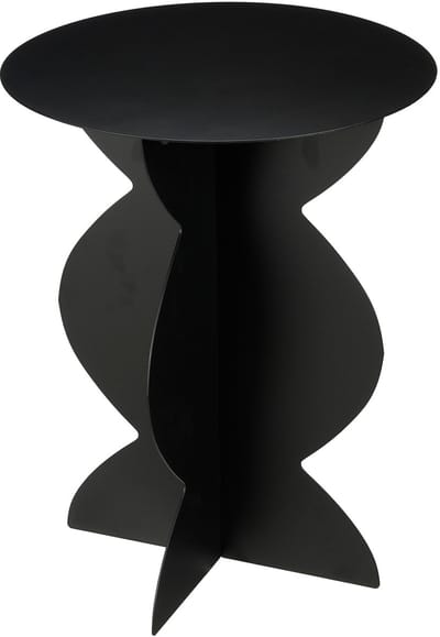 Mica Decorations Rafi Bijzettafel - H50 x Ø40 cm - IJzer - Zwart