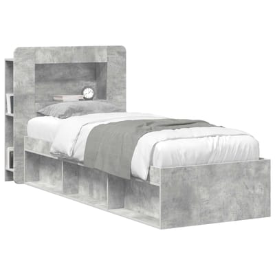vidaXL - Hoofdeinde - Kast - met - opslag - Betongrijs - Geconstrueerd - hout