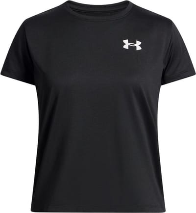Under Armour UA Tech SSC-BLK Meisjes Sportshirt - Zwart - Wit