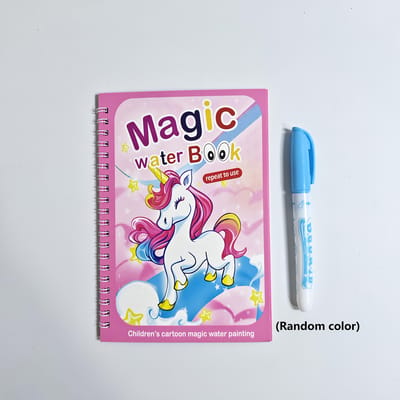 Een Creatief Magisch Watertrekboek Met Een Herbruikbare Waterkwast. Deze Teken Set Is Ontworpen Om Vlekkeloos Te Zijn En