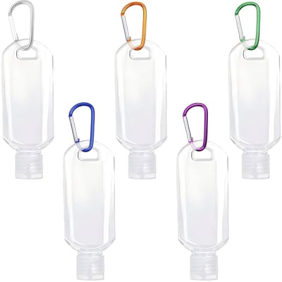 Dailygoody - Travel Bottle Set - Refillable - 50ml - Leakproof Plastic Squeeze Bottles - Voor Shampoo en Cosmetica - Inclusief Haakjes