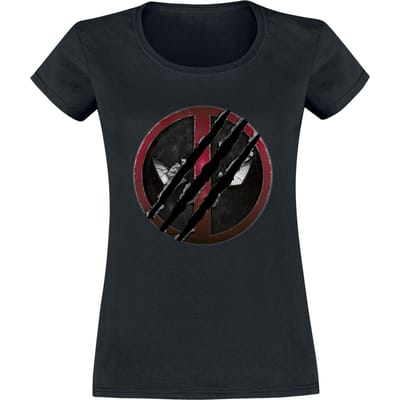 Deadpool T-shirt - 3 - Logo - S tot XXL - voor Vrouwen - zwart