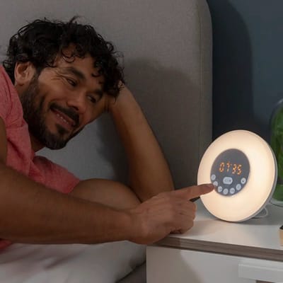 InnovaGoods Sunrise Oplaadbare Wekker met Sunrilk Speaker en LED RADIO