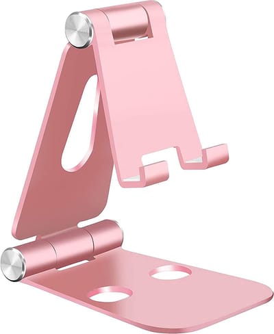 Telefoonhouder Bureau Telefoonstandaard Aluminium Telefoon Standaard - Telefoon Tablet Houder Telefoonstandaard Bureau - Roze