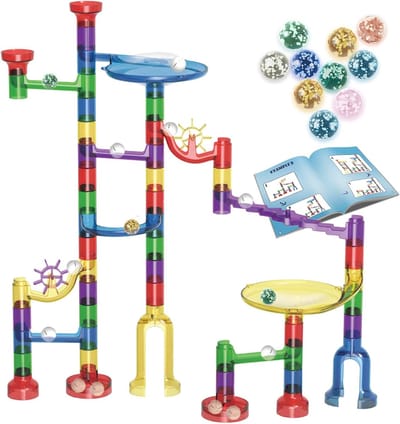 Glow-in-the-Dark Marmeren Loopset voor Kinderen 4-7 jaar - Duurzaam en Educatief STEM Speelgoed
