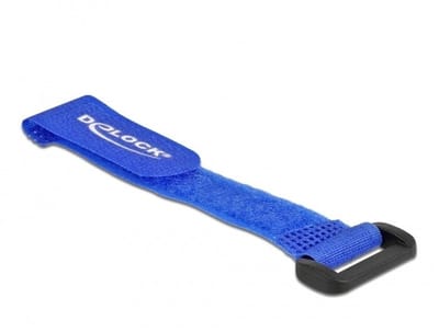 Haak-en-lus kabelbind met lus L 150 x w 20 mm blauw 5 stuks
