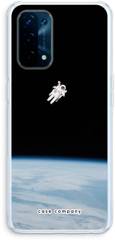 Case Company® - Hoesje geschikt voor Oppo A74 5G hoesje - Alone in Space - Soft Cover Telefoonhoesje - Bescherming aan alle Kanten en Schermrand