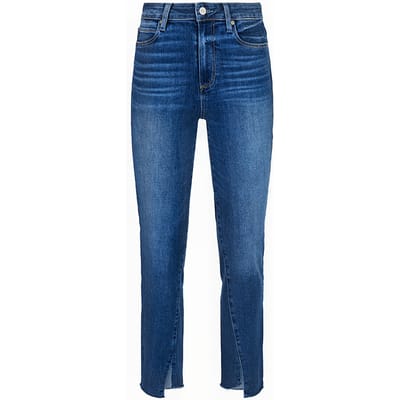 PAIGE Hoxton Slim Crop Twst Ins Step Graciella Maat: W23 | Slim Jeans Outlet | Dames | Blauw