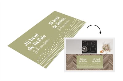 Keukenloper - Loper keuken - Zoon - Quotes - Familie - 120x60 cm - Keukenloper vinyl