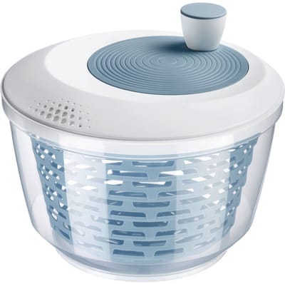 Westmark Slacentrifuge, inhoud: 4,4 l, ø 23,5 cm, kunststof, BPA-vrij, Spinderella, doorzichtig/wit/blauw, 2430226B