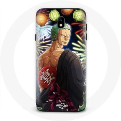 Coque pour Samsung Galaxy J7 2017 One Piece Joyeux noël Zoro Anime Manga