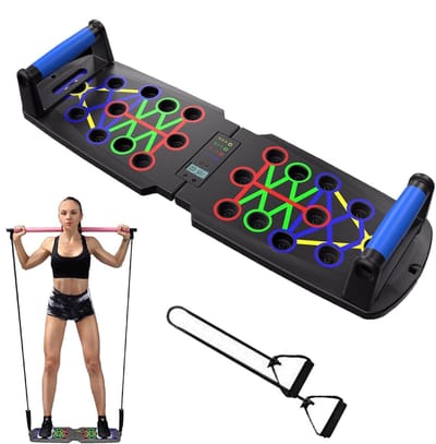 Pushup Board - Fitness Trainer - Kracht Training - Automatische Teller - 62 cm - Zwart