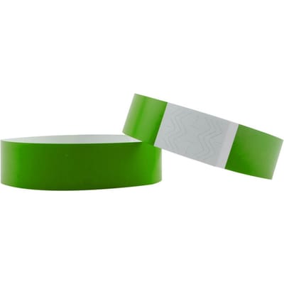 300 pièces Bracelets en Papier Synthétique Jetables Imperméables Bracelet en Papier pour Événement Parcs d'Attractions Vert vert