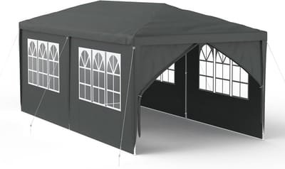 Grote Partytent Tuinpaviljoen 3x6 meter met 6 Zijpanelen - Feesttent