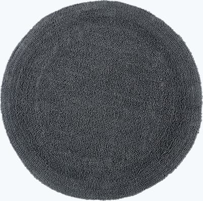 Homescapes ronde badmat grijs 80 cm gemaakt van 100% katoen