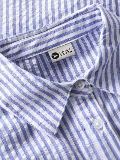 DAILY7 Shirt Longsleeve Stripe Meisjes - Jurken - Blauw - Maat 128