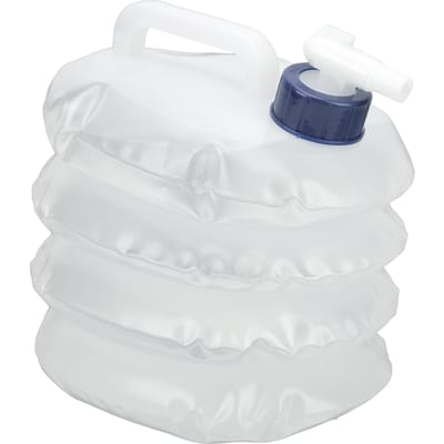Récipient d'eau pliable avec robinet Réservoir de stockage d'eau portable Porte-bidon pour camping extérieur Randonnée Escalade 3L white