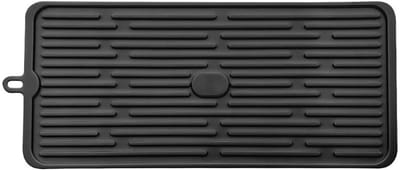 Dailygoods - Siliconen Droogmat - Hittebestendig - Zwart - Onderzetter voor Pannen - Ideaal voor Keuken - 44,5 cm x 20,3 cm