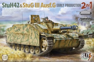 Takom Modelbouwpakket Militaire voertuigen - 8009 StuH 42 - StuG III Ausf.G Early Production - 2 in 1 Plastic - 1:35 - Modelbouw