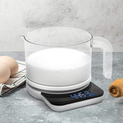 Digitale Keukenweegschaal met Maatbeker – 800 ml – Tot 3 kg – Tare Functie [BW1019]