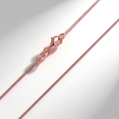 Cavill - Zilveren Ketting 925 Sterling Zilver - Roségoud Vergulde Slangenketting 45 cm - Licht & Elegant Dames Accessoire