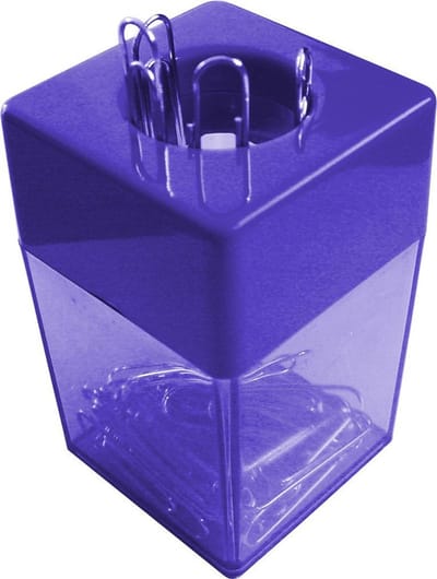 SDI - Paperclip dispensers - 45x45x70mm - Inclusief 100 paperclips! - Blauw - 2 stuk