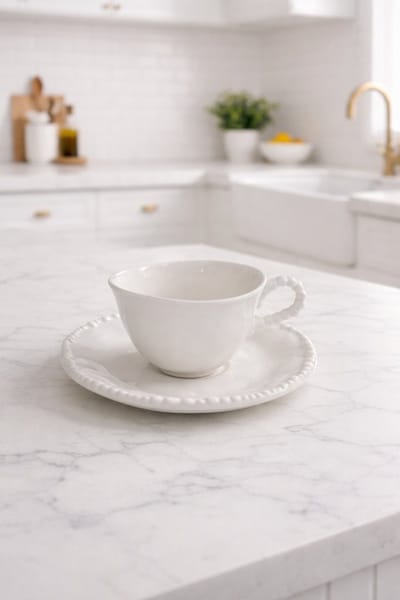 Mevaz Espresso Kopjes Set 12-delig Wit – Inclusief Schotels – Voor 6 Personen – 100ml