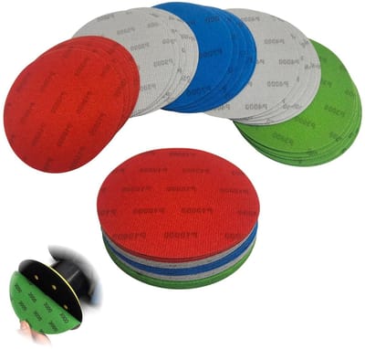 Sanding discs 125 mm - 25 ronde schuurpapier schijven voor polijsten van hout, metaal en auto, geschikt voor droog en nat slijpen, korrels 3000 tot 10000