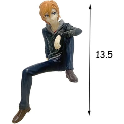 Bungo Stray Dogs Dazai Zhi Nakahara Chuya Posture assise Figurine Anime PVC Figurines d'action Modèle Anime Carto on Modèle Jouet Cadeaux black