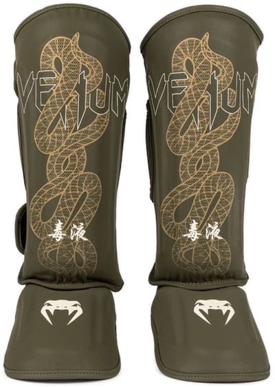 Venum Serpenti Scheenbeschermers Kaki Brons Ivoor - M
