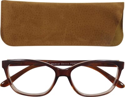 Lilly&June Leesbril Bruin Degradé +2 - Met Bruin Etui