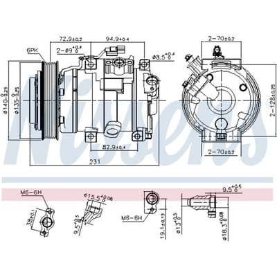 Compressor airconditioning NISSENS 890882