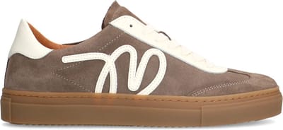 Manfield - Dames - Bruine suède sneakers - Maat 39
