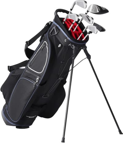 Sensova - Premium Golfkartas met 14-Weg Organizer - Waterdichte Golftas met 11 Vakken, Stabiele Stand, Schouderband & Stofkap - Duurzame Golf Bag voor Complete Clubbescherming en Perfecte Indeling op de Golfbaan