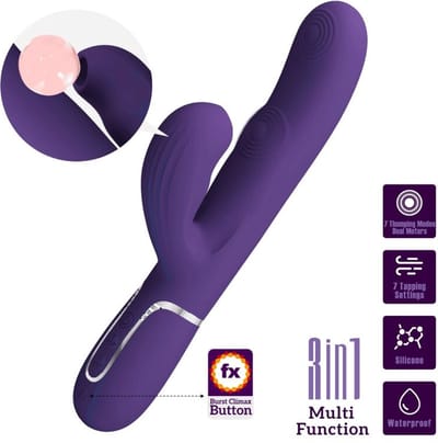 PRETTY LOVE - PERLITA G-SPOT VIBRATOR 3 IN 1 MULTIFUNCTIONEEL PAARS | VIBRATOR | VIBRATOR VOOR VROUW | SEKSSPEELTJES VOOR VROUW | SEX TOYS VOOR KOPPELS | SEX TOYS VOOR VROUW | SEKSSPEELTJES VOOR KOPPELS | SEKSSPEELTJES | SEX TOYS | PREMIUM VIBRATOR