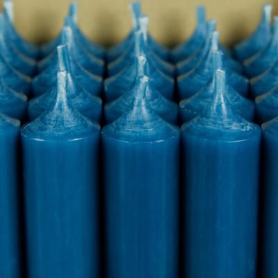 Gekleurde Staafkaarsen Petrol 250x22 mm - Set van 2 - Residuvrije Verbranding