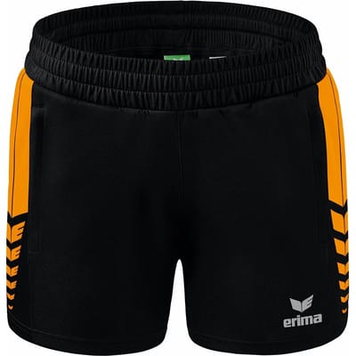 Erima Six Wings Worker Short Dames - New Orange / Zwart | Maat: 36