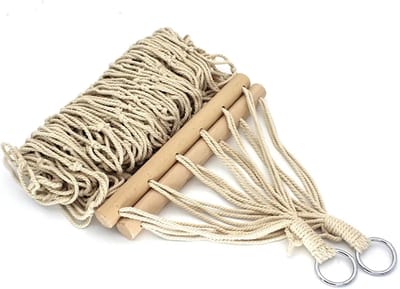 Hangmat Katoen Touw - Schommelstoel Bed - Ontspannen Buiten - Met Houten Spreidstokken - 200 Gram - Niet gespecificeerd