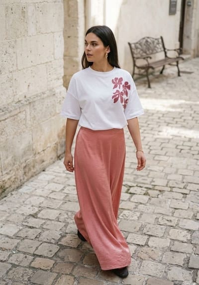 Jansen Amsterdam Dahlia Rok Ws 694 Long Rokken Dames - Roze - Maat 36