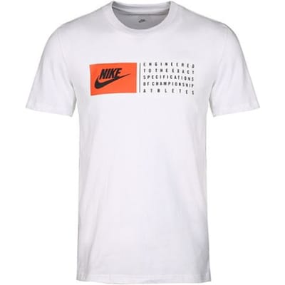 Nike Letterprint Sport Casual Korte Mouw T-shirt Heren Tops Wit 943781-100 XXL white