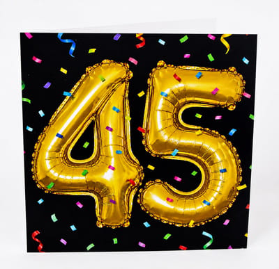 Gefeliciteerd wenskaart (A6) – 45 jaar verjaardagskaart | Kleintje Fotografie