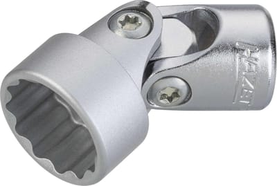 Scharnierdopsleutel Inzetstuk - Dubbele Zeskant - Versnellingsbak Koppeling - Moeilijk Bereikbaar Gebruik - 18mm 3/8 Inch - Verchroomd