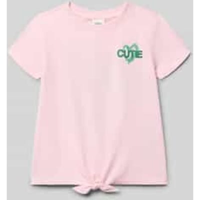 T-shirt Loose Fit met knoopdetail en print op de achterkant meisje s.Oliver