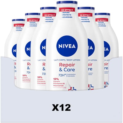 NIVEA Bodylotion Repair & Care - 12 x 400 ml - Voordeelverpakking