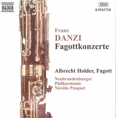 Albrecht Holder, Neubrandenburger Philharmonie, Nicolás Pasquet - Danzi: Bassoon Concertos (CD)