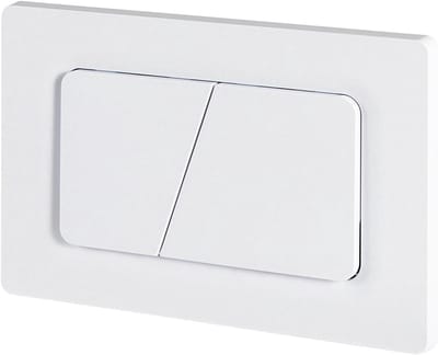 Bedieningsplaat Toilet - Spoelplaat Onderdeel - Toilet Ophanging - Vervangbaar Veermechanisme - 24.6 x 16.4 cm - Mat Wit