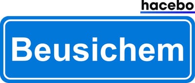Hacebo - Plaatsnaam Sticker - 29x10 CM - Beusichem sticker - Verkeersborden sticker - grappige cadeaus - Beusichem